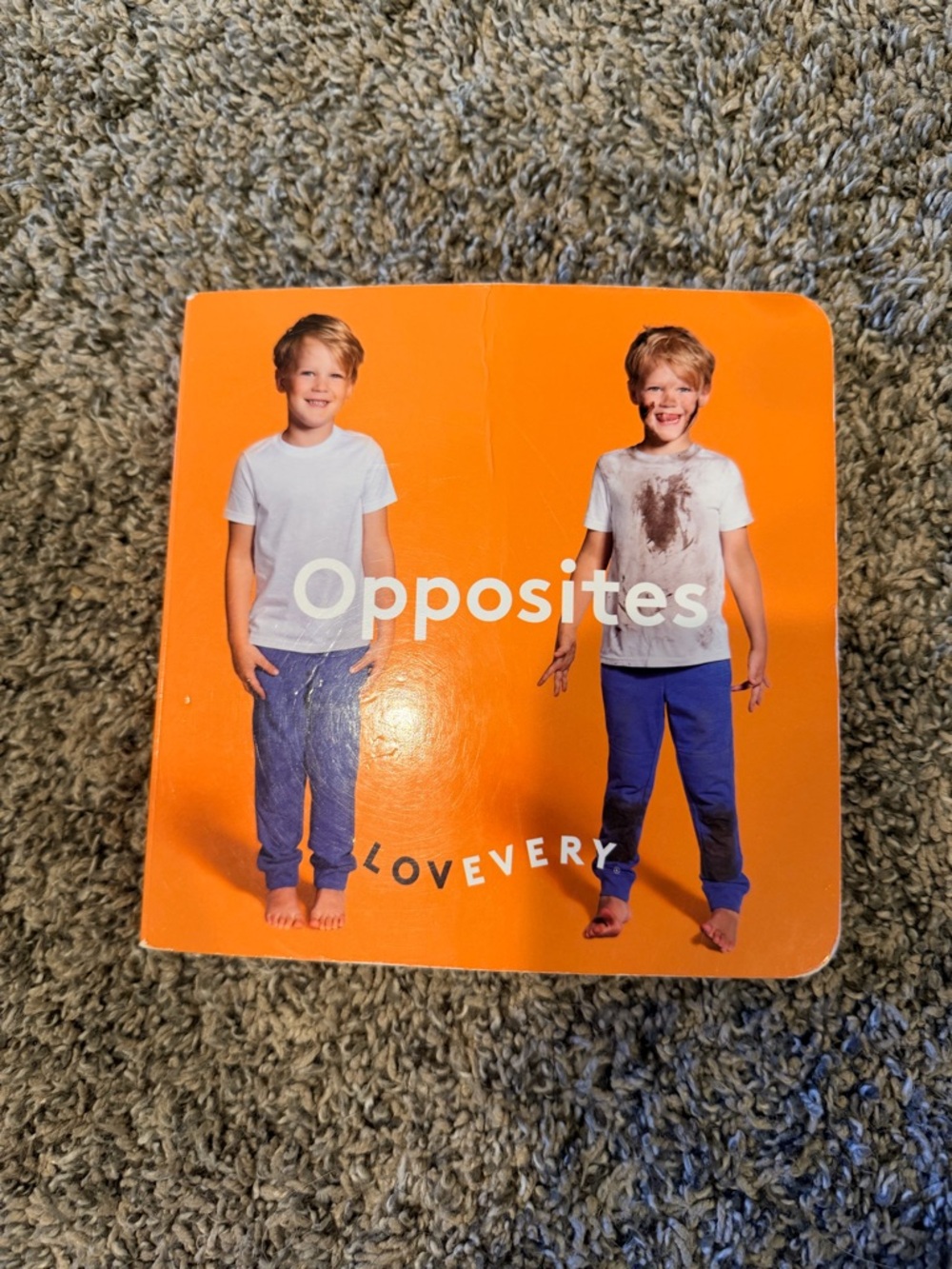 Lovevery Opposites Board Book - Bright Orange Cover